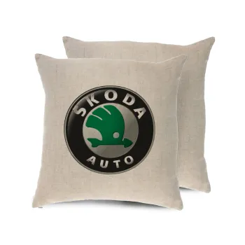 SKODA, Μαξιλάρι καναπέ ΛΙΝΟ 40x40cm περιέχεται το  γέμισμα