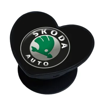 SKODA, Phone Holders Stand  καρδιά Μαύρο Βάση Στήριξης Κινητού στο Χέρι