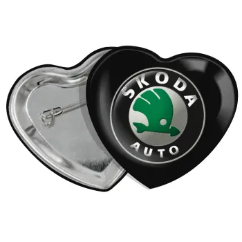 SKODA, Κονκάρδα παραμάνα καρδιά (57x52mm)
