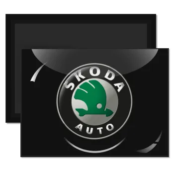 SKODA, Ορθογώνιο μαγνητάκι ψυγείου διάστασης 9x6cm