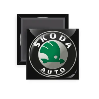SKODA, Μαγνητάκι ψυγείου τετράγωνο διάστασης 5x5cm