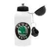 Metal water bottle, White, aluminum 500ml
