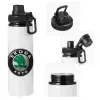 Metal water bottle with safety cap, aluminum 850ml