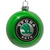 Green Christmas tree ornament bauble 8cm