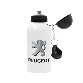 Peugeot, Μεταλλικό παγούρι νερού, Λευκό, αλουμινίου 500ml