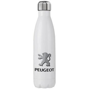 Peugeot, Μεταλλικό παγούρι θερμός (Stainless steel), διπλού τοιχώματος, 750ml