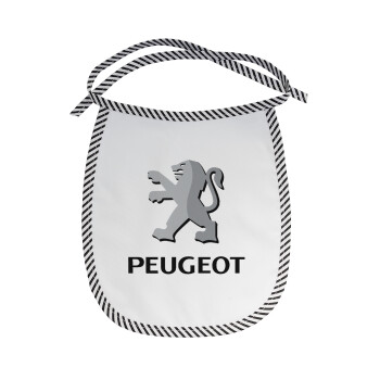 Peugeot, Σαλιάρα μωρού αλέκιαστη με κορδόνι Μαύρη