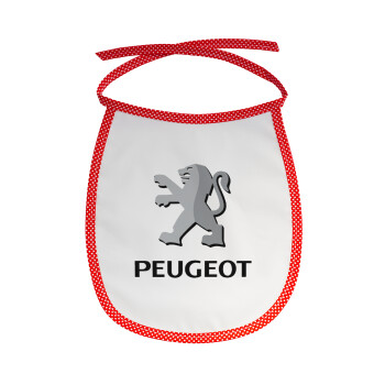 Peugeot, Σαλιάρα μωρού αλέκιαστη με κορδόνι Κόκκινη