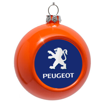 Peugeot, Orange Christmas tree ornament bauble 8cm