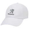 Peugeot, Καπέλο ενηλίκων Jockey Λευκό (snapback, 5-φύλλο, unisex)