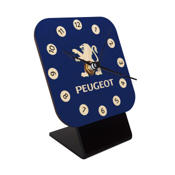 Peugeot, Quartz Table clock in natural wood (10cm)