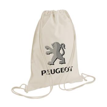 Peugeot, Backpack bag GYMBAG natural (28x40cm)