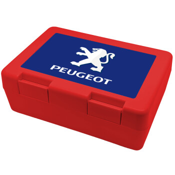 Peugeot, Children's cookie container RED 185x128x65mm (BPA free plastic)
