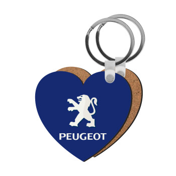 Peugeot, Μπρελόκ Ξύλινο καρδιά MDF