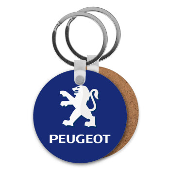 Peugeot, Μπρελόκ Ξύλινο στρογγυλό MDF Φ5cm