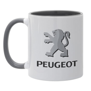 Peugeot, Κούπα χρωματιστή γκρι, κεραμική, 330ml