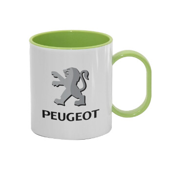 Peugeot, Κούπα (πλαστική) (BPA-FREE) Polymer Πράσινη για παιδιά, 330ml