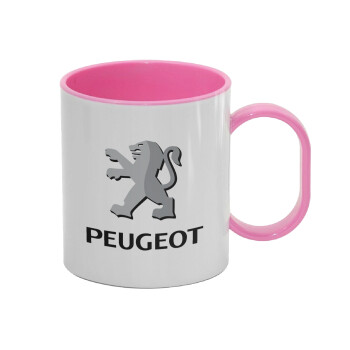 Peugeot, Κούπα (πλαστική) (BPA-FREE) Polymer Ροζ για παιδιά, 330ml