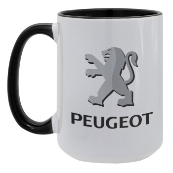 Peugeot, Κούπα Mega 15oz, κεραμική Μαύρη, 450ml