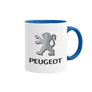 Peugeot, Mug colored blue, ceramic, 330ml