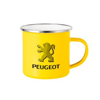 Peugeot, Κούπα Μεταλλική εμαγιέ Κίτρινη 360ml