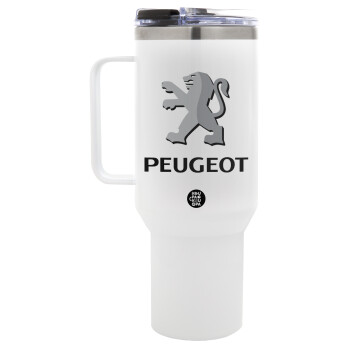 Peugeot, Mega Stainless steel Tumbler with lid, double wall 1,2L