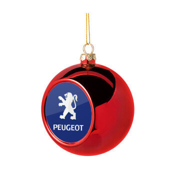 Peugeot, Christmas tree ball Red 8cm