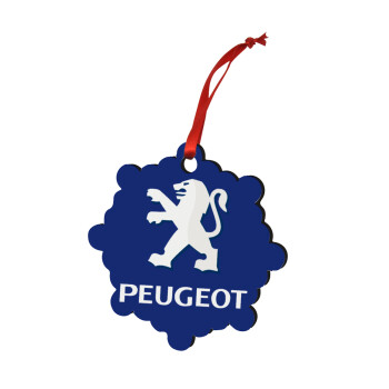 Peugeot, Christmas ornament snowflake wooden 7.5cm