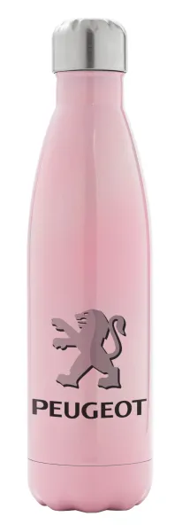 Peugeot — Metal mug thermos Pink Iridiscent (Stainless steel), double wall, 500ml