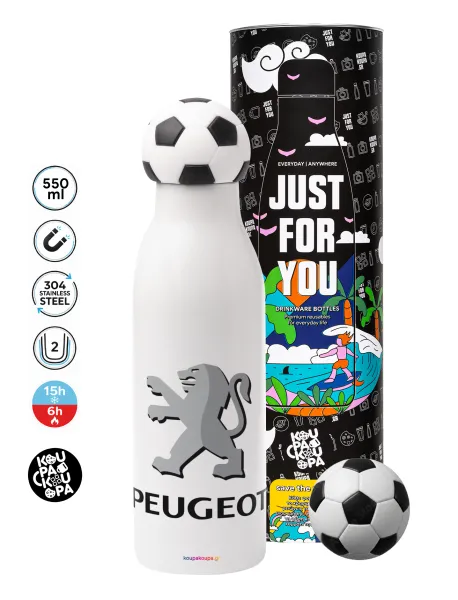 Peugeot — Soccer Metal mug thermos, double wall, 550ml