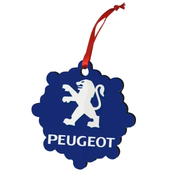 Peugeot, Christmas ornament snowflake wooden 7.5cm