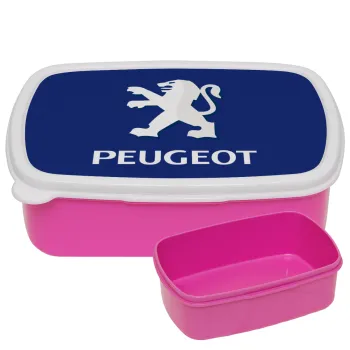 Peugeot, ΡΟΖ παιδικό δοχείο φαγητού (lunchbox) πλαστικό (BPA-FREE) Lunch Βox M18 x Π13 x Υ6cm
