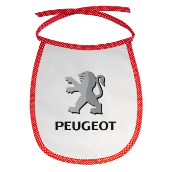 Peugeot, Σαλιάρα μωρού αλέκιαστη με κορδόνι Κόκκινη