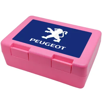 Peugeot, Children's cookie container PINK 185x128x65mm (BPA free plastic)