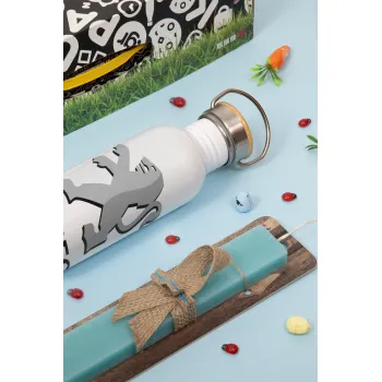 Peugeot, Πασχαλινή Λαμπάδα με παγούρι μεταλλικό (620ml, stainless steel) & κερί αρωματικό πλακέ (30cm) (ΤΙΡΚΟΥΑΖ)