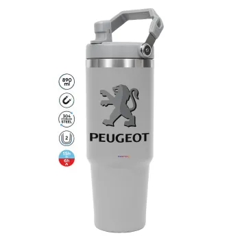 Peugeot, GREY color, 890ml (30oz) stainless Steel Tumbler with Handle