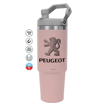 Peugeot, Pink color, 890ml (30oz) stainless Steel Tumbler with Handle