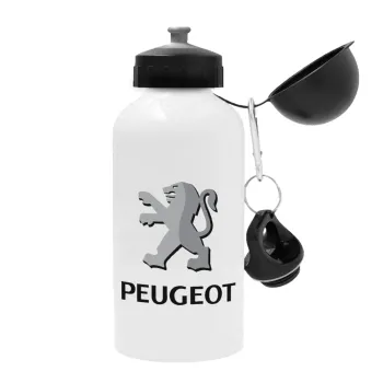 Peugeot, Metal water bottle, White, aluminum 500ml