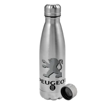 Peugeot, Metallic water bottle, stainless steel, 750ml