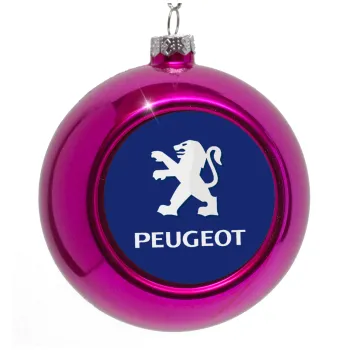 Peugeot, Purple Christmas tree ornament bauble 8cm