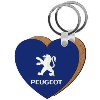 Peugeot, Μπρελόκ Ξύλινο καρδιά MDF
