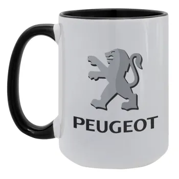 Peugeot, Κούπα Mega 15oz, κεραμική Μαύρη, 450ml