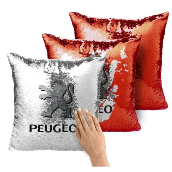 Peugeot, Μαξιλάρι καναπέ Μαγικό Κόκκινο με πούλιες 40x40cm περιέχεται το γέμισμα