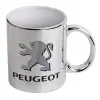 Mug ceramic, silver mirror, 330ml