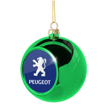 Peugeot, Green Christmas tree ornament ball 8cm