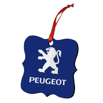 Peugeot, Christmas ornament polygon wooden 7.5cm