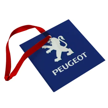 Peugeot, Στολίδι Χριστουγεννιάτικο στολίδι γυάλινο τετράγωνο 9x9cm