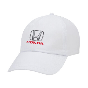 HONDA, Καπέλο Ενηλίκων Baseball Λευκό 5-φύλλο (POLYESTER, ΕΝΗΛΙΚΩΝ, UNISEX, ONE SIZE)