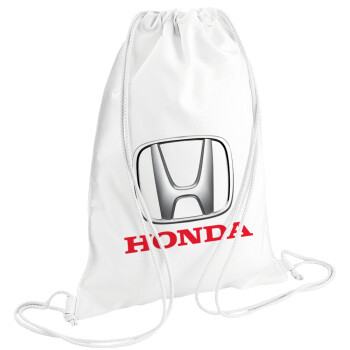 HONDA, Backpack pouch GYMBAG white (28x40cm)