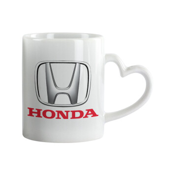 HONDA, Mug heart handle, ceramic, 330ml